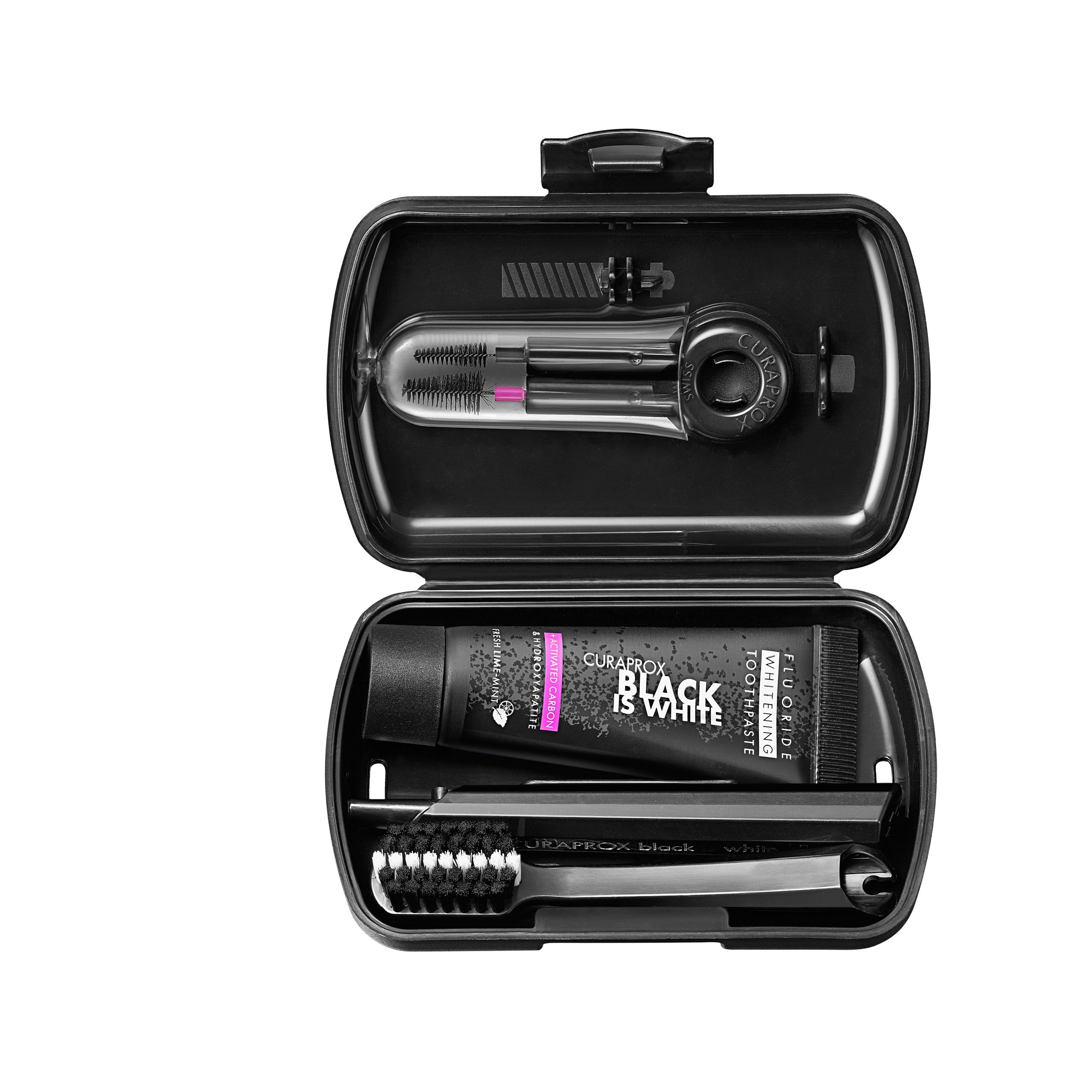 Amazon.com: Curaprox Black is white travel set : Health & Household